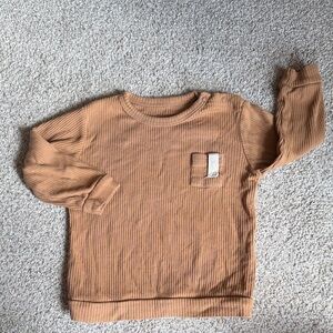 Andywawa Tan Ribbed Long Sleeve Shirt